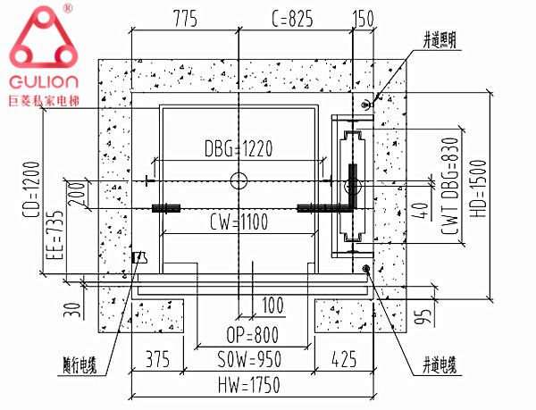 浙江別墅電梯設計